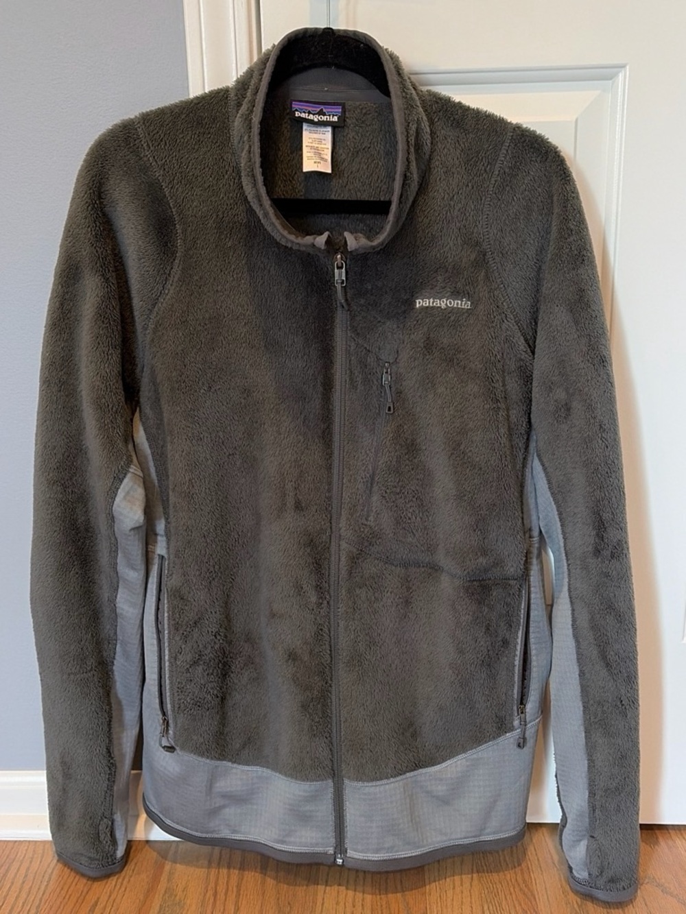 Patagonia Dark Gray Teddy Fleece Full-Zip Performance Jacket